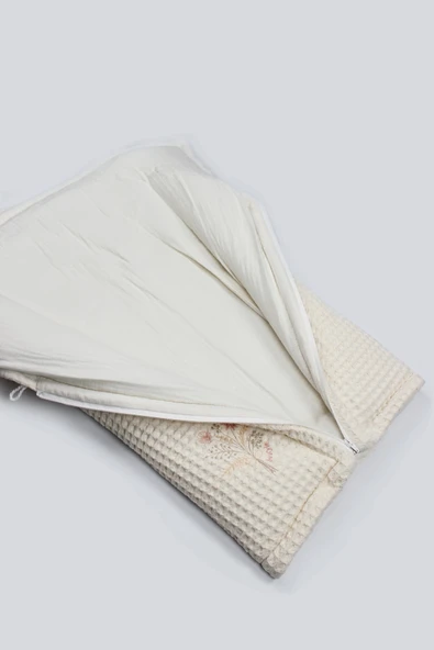 Bistyle Fermuarlı Natural Life Pike Battaniye Girl 70113 Ekru - 5