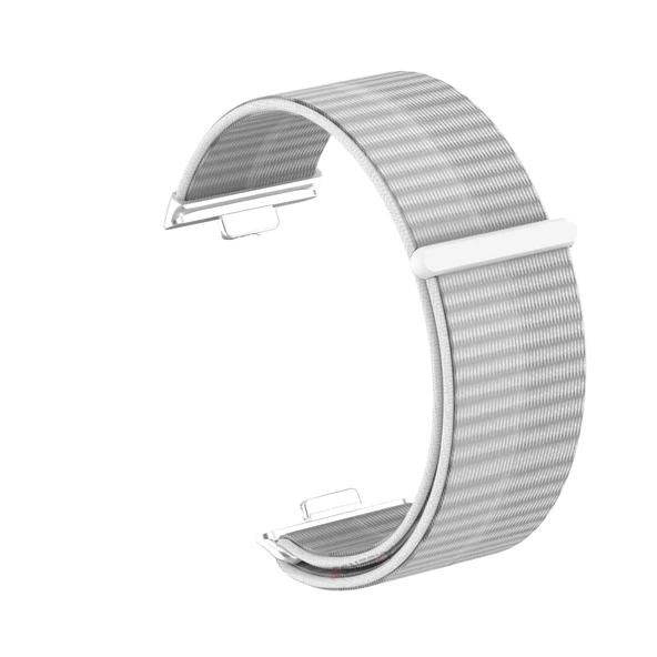 Huawei Watch Fit 4 Fit 4 Pro Fit 3 Uyumlu Ayarlanabilir Cırt Cırtlı Yumuşak Spor Kumaş Örgü Kordon  Beyaz - Resim 3