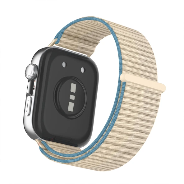 Huawei Watch Fit 4 Fit 4 Pro Fit 3 Uyumlu Ayarlanabilir Cırt Cırtlı Yumuşak Spor Kumaş Örgü Kordon  Bej - Resim 2