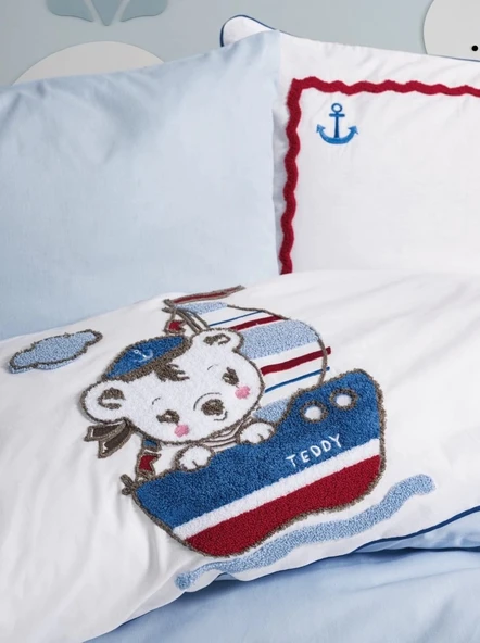 Cotton Box Punch Nakışlı Bebek Nevresim Takımı Miniyo - 2