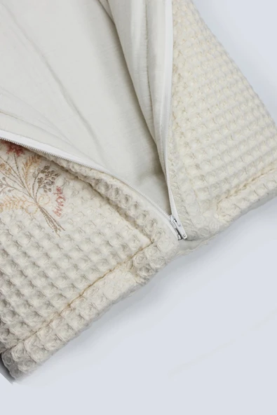 Bistyle Fermuarlı Natural Life Pike Battaniye Girl 70113 Ekru - 4