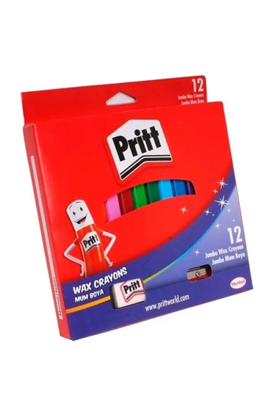 Pritt Jumbo Üç Green Silinebilir Mum Boya 12 Renk ürün görseli 1