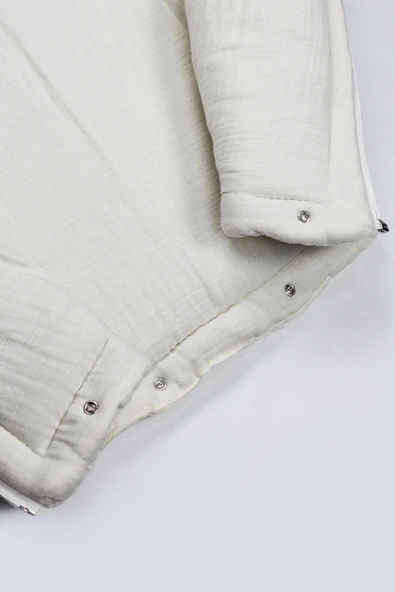 Bistyle Fermuarlı Natural Life Pike Battaniye Girl 70113 Ekru - 3