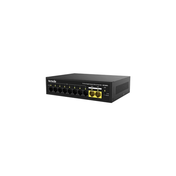 TENDA S110GPC 10-Port 1000M Lite PoE Switch 8-Port PoE - Resim 2