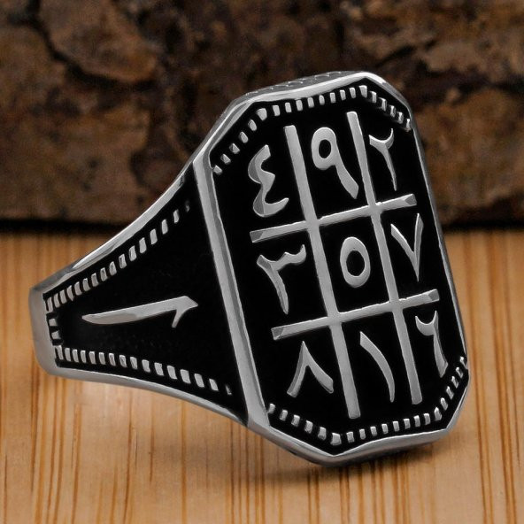 Ebcet Tasarımlı Elif Vav Figürlü 925 Ayar Gümüş Yüzük ürün görseli