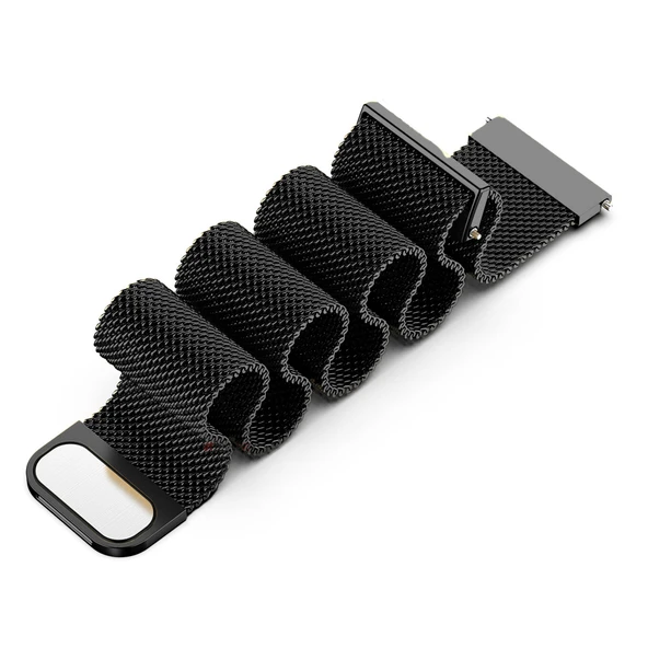 Huawei Watch GT3 46mm GT3 Pro 46mm Gt2 46mm Gt2 Pro 46mm Uyumlu Manyetik Milanese Loop Metal Kordon  Siyah - Resim 6