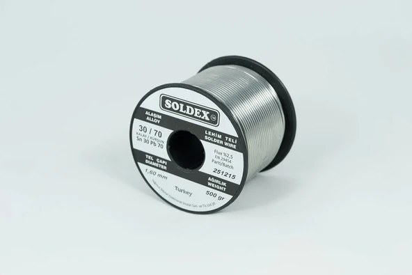 Soldex 30-70 Lehim Teli 500 Gr 1,6 Mm ürün görseli