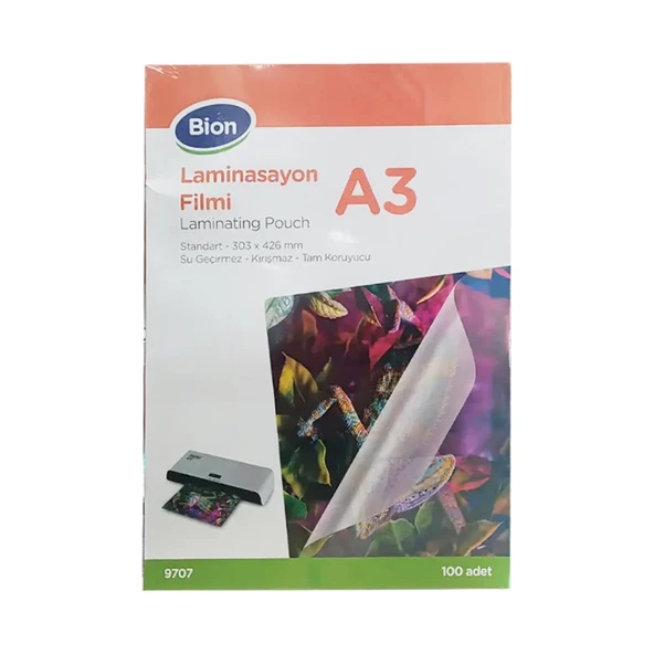 Bion A3 Laminasyon Filmi 125 mic 100 lü Paket (9707) ürün görseli