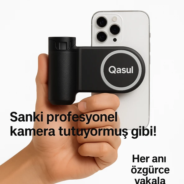 Magnetik Snapgrip Manyetik Telefon Tutucu Bluetooth Kablosuz Çekim Aparatı 10 Saat Kullanım Süresi - 5