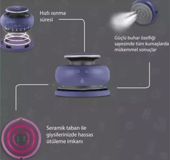 Altus HandyGo AL 5533 L 2'si 1 Arada Ütü & Kırışık Giderici Lacivert - 2