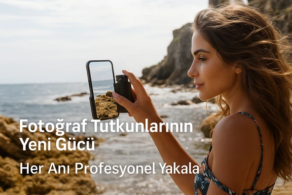 Magnetik Snapgrip Manyetik Telefon Tutucu Bluetooth Kablosuz Çekim Aparatı 10 Saat Kullanım Süresi - 3