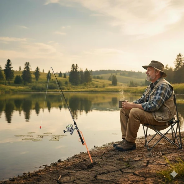 Olta Kamış Ayağı - Paslanmaz Çelik - Fishack - Turuncu - Resim 3