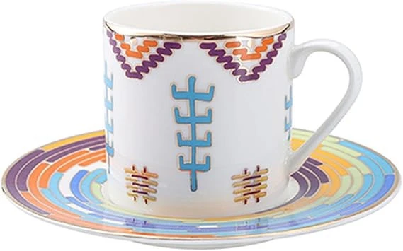 Porland Ruanda Tabaklı Kahve Fincanı 90cc 4lü paket - Resim 2