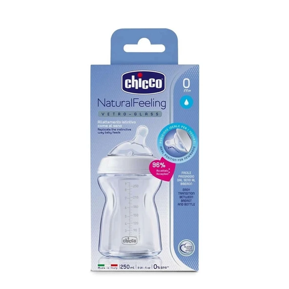 Chicco Natural Feeling Cam Biberon 250 ML 0 Ay+ - Resim 2