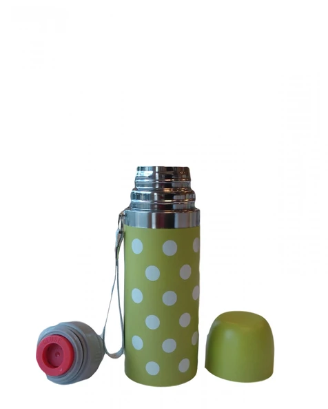 Sema Baby Puantiyeli Bebek Termosu 350 ml - Yeşil - Resim 2