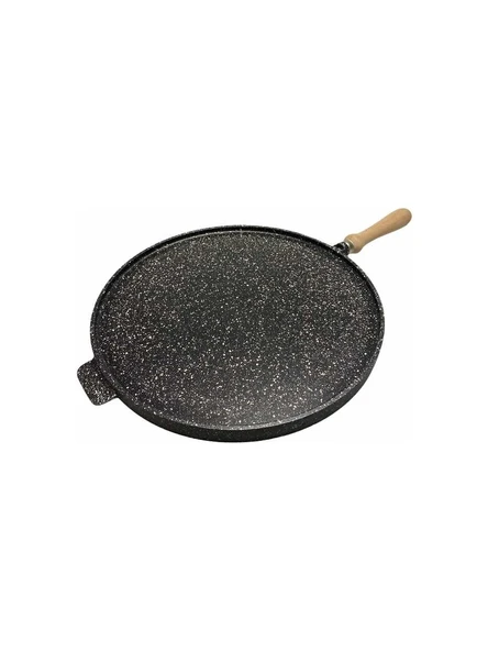Çift Taraflı Granit Döküm Bazlama Gözleme Izgara Tava Fırında Izgara Börek Tavası 36 Cm Büyük Boy - 4