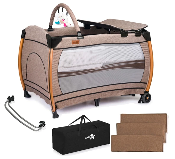 Comfymax Power Park Yatak Oyun Parkı 70x110 - Wood Brown ürün görseli