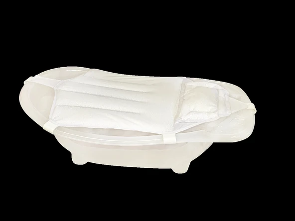 Sema Baby Köpüklü Kafa Destekli Bebek Banyo Filesi - Beyaz ürün görseli 1