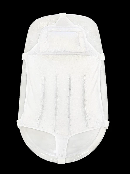 Sema Baby Köpüklü Kafa Destekli Bebek Banyo Filesi - Beyaz - Resim 2