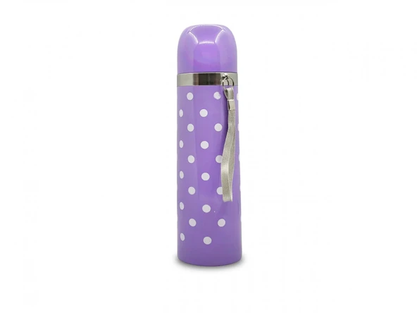 Sema Baby Puantiyeli Bebek Termosu 500 ml - Mor - Resim 3