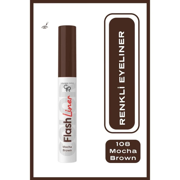 Luxury Flash Liner Colered Eyeliner NO:108 Mocha Brown - Renkli Eyeliner - 8691190535186 1 Adet ürün görseli