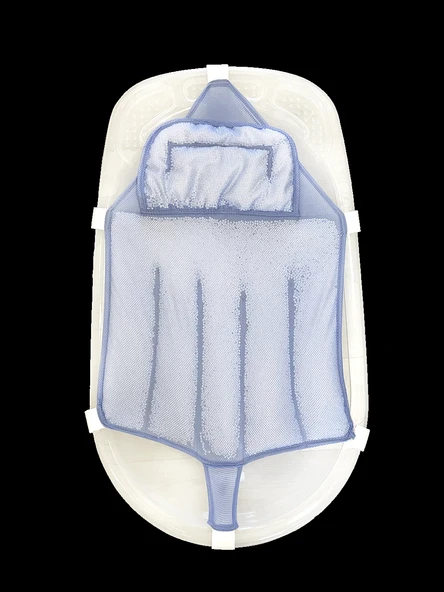 Sema Baby Köpüklü Kafa Destekli Bebek Banyo Filesi - Mavi - Resim 2