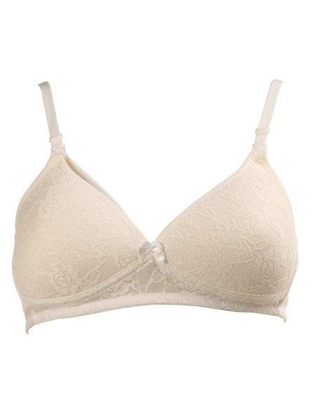 Sema Baby Dantelli Emzirme Sütyen Ekru 85 Beden ürün görseli