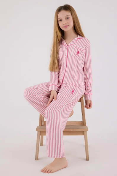 U.S. Polo Assn Gömlek Pijama US2326-4 Fuşya