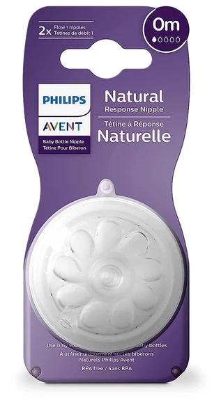 Philips Avent Natural Response 2'li Biberon Emziği, 1 Numara, 0 Ay+ - Resim 3