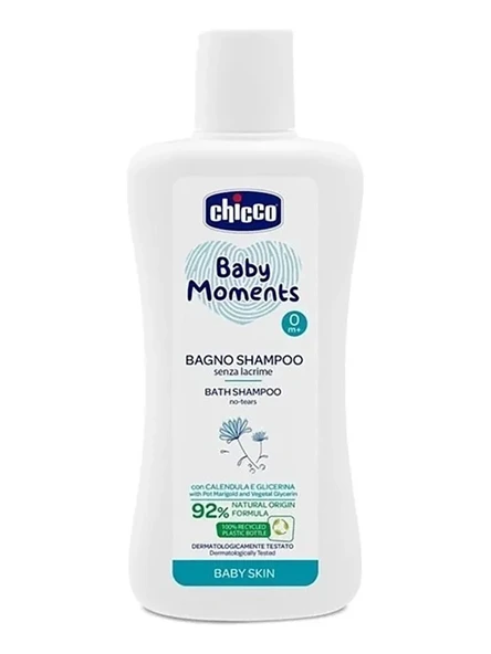 Chicco Baby Moments Doğal Saç ve Vücut Şampuan 200 ml ürün görseli 1