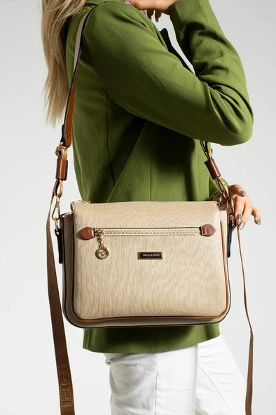 Kadın Postacı Çanta 27*20 Cm Çapraz Askılı Omuz Çantası Suni Deri Ayarlanabilir Askı - Resim 5