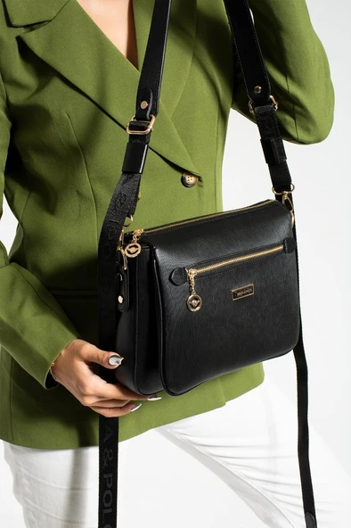 Kadın Postacı Çanta 27*20 Cm Çapraz Askılı Omuz Çantası Suni Deri Ayarlanabilir Askı - Resim 2