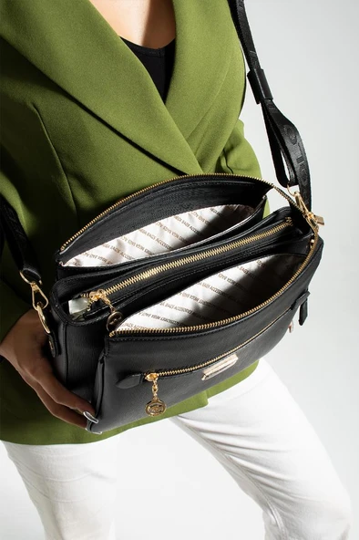 Kadın Postacı Çanta 27*20 Cm Çapraz Askılı Omuz Çantası Suni Deri Ayarlanabilir Askı - Resim 4