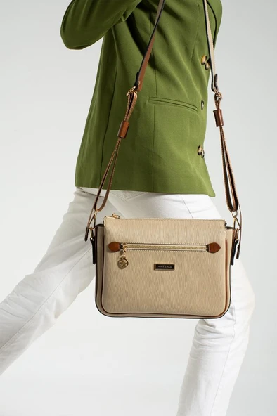 Kadın Postacı Çanta 27*20 Cm Çapraz Askılı Omuz Çantası Suni Deri Ayarlanabilir Askı - Resim 6