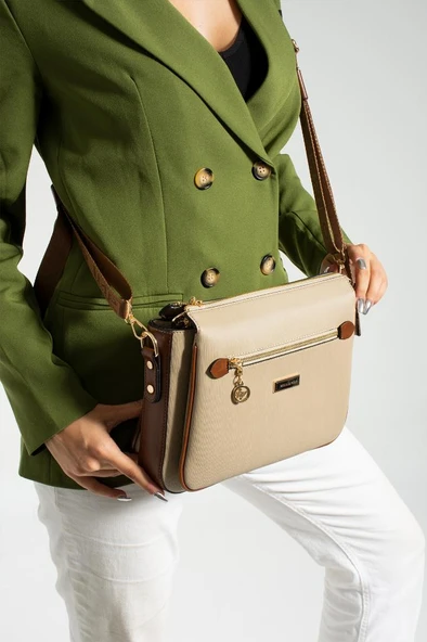 Kadın Postacı Çanta 27*20 Cm Çapraz Askılı Omuz Çantası Suni Deri Ayarlanabilir Askı - Resim 7