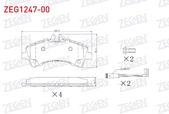 FREN BALATA ARKA FISLI MERCEDES SPRINTER 5T (906) 515 CDI CIFT TEKER 2006-2009/ VW CRAFTER 30-35 2.5 TDI CIFT TEKER 2006-2016 / CRAFTER 30-35 2.0 TDI CIFT TEKER 2006-2016 ürün görseli