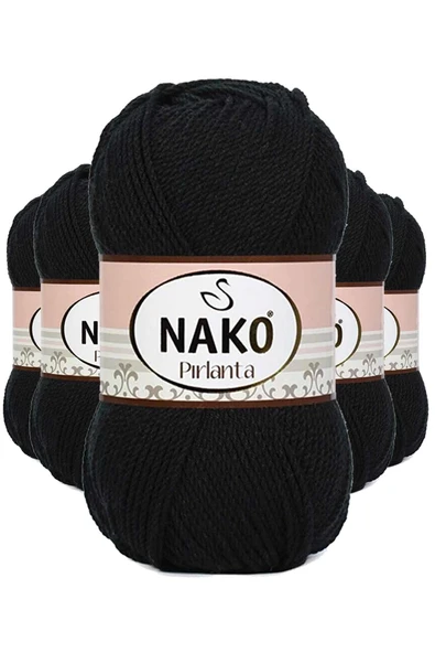 5 Adet Pırlanta Amigurumi El Örgü İpi Yünü Siyah 217 ürün görseli