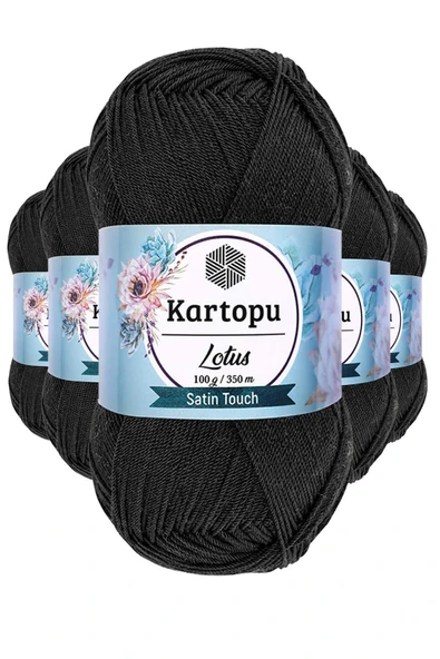 5 Adet Lotus Bikini Büstiyer Bluz Örgü İpi  K940 Siyah ürün görseli