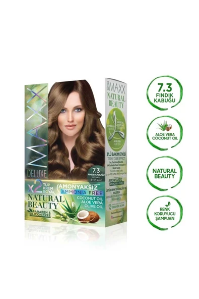 2 Paket Natural Beauty Amonyaksız Saç Boyası 7.3 Fındık Kabuğu - 3