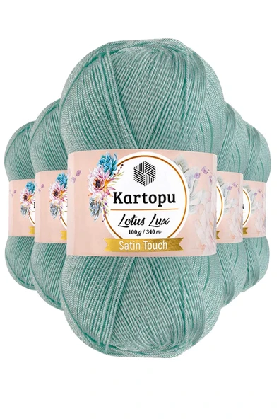 5 Adet Lotus Lux Bikini Büstiyer Bluz Simli Örgü İpi K507 Mint ürün görseli 1