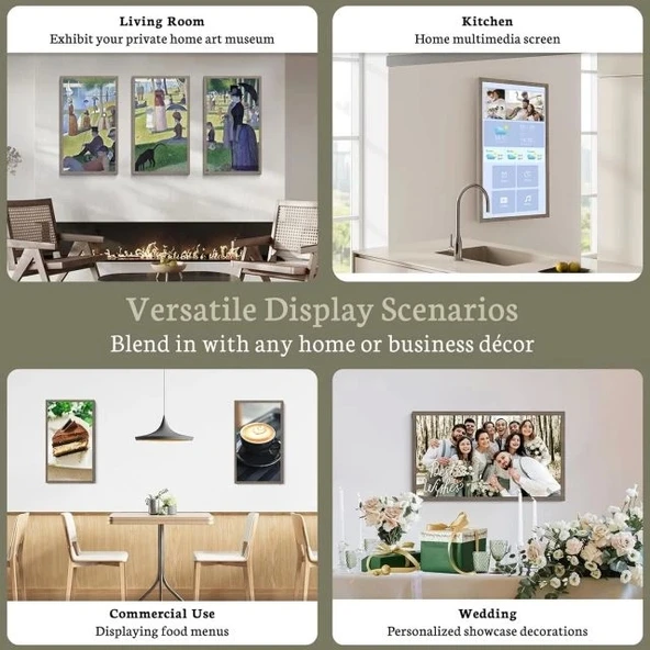 BSIMB Dokunmatik Ekranlı Dijital Resim Çerçevesi - 1920x1080 FHD - Resim 8