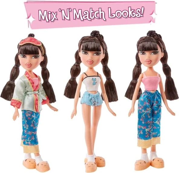 Bratz Pijama Partisi Yeşim Moda Bebeği 2 Takım Pijamalı - 4