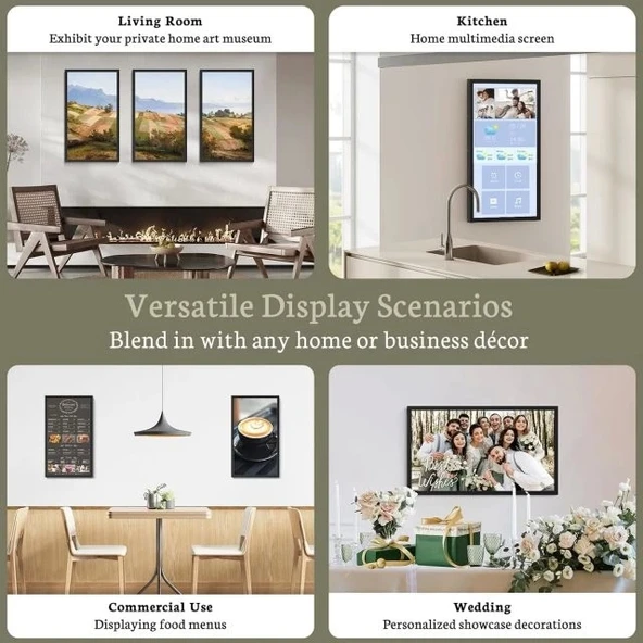 BSIMB Dokunmatik Ekranlı Dijital Resim Çerçevesi - 1920x1080 FHD - Resim 8