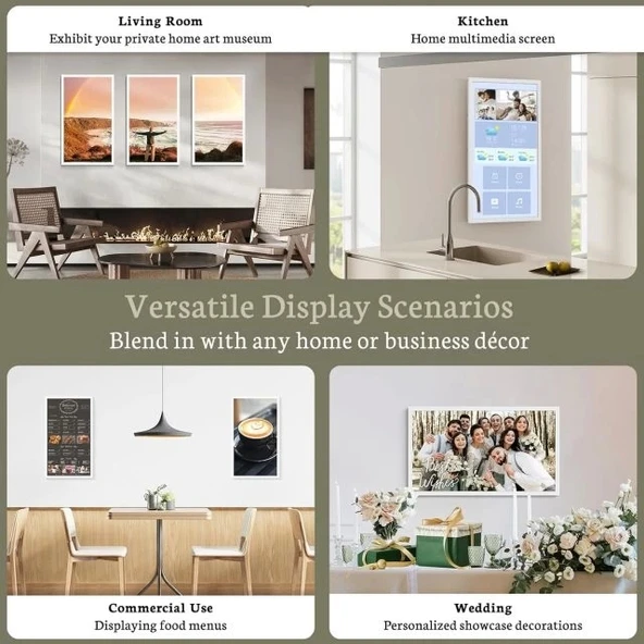 BSIMB Dokunmatik Ekranlı Dijital Resim Çerçevesi - 1920x1080 FHD - Resim 8