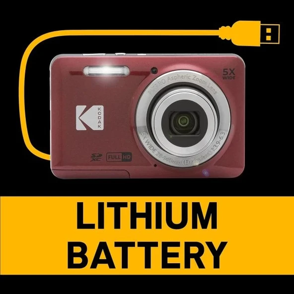 KODAK PIXPRO FZ55-RD 16MP Dijital Fotoğraf Makinesi - 5