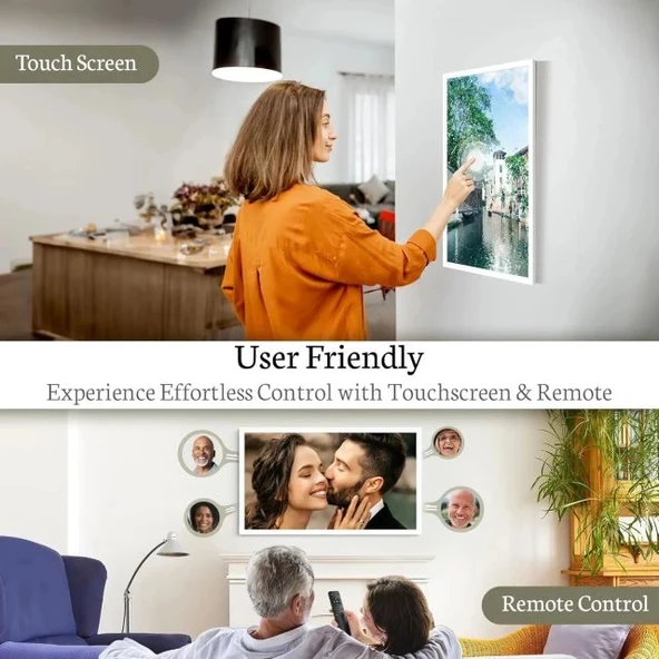 BSIMB Dokunmatik Ekranlı Dijital Resim Çerçevesi - 1920x1080 FHD - Resim 5