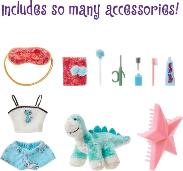 Bratz Pijama Partisi Yeşim Moda Bebeği 2 Takım Pijamalı - 5