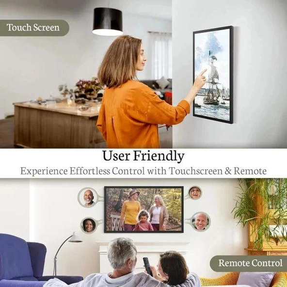 BSIMB Dokunmatik Ekranlı Dijital Resim Çerçevesi - 1920x1080 FHD - Resim 4