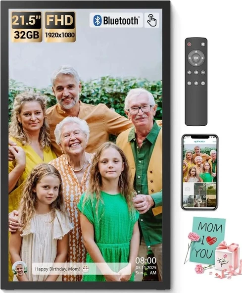 BSIMB Dokunmatik Ekranlı Dijital Resim Çerçevesi - 1920x1080 FHD ürün görseli