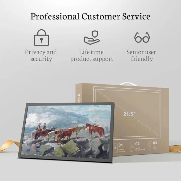 BSIMB Dokunmatik Ekranlı Dijital Resim Çerçevesi - 1920x1080 FHD - Resim 9